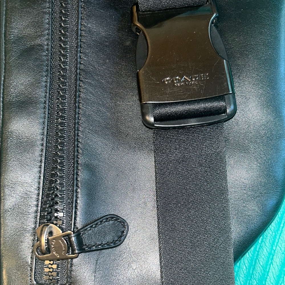 Coach Track Belt Bag - Gunmetal/Black Leather Men's/Women’s Bag NEW - Picture 6 of 11